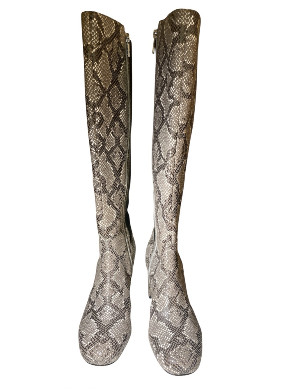 Donald J. Pliner Parley Leather Snake-Print Knee High Boots Women’s Size 6M